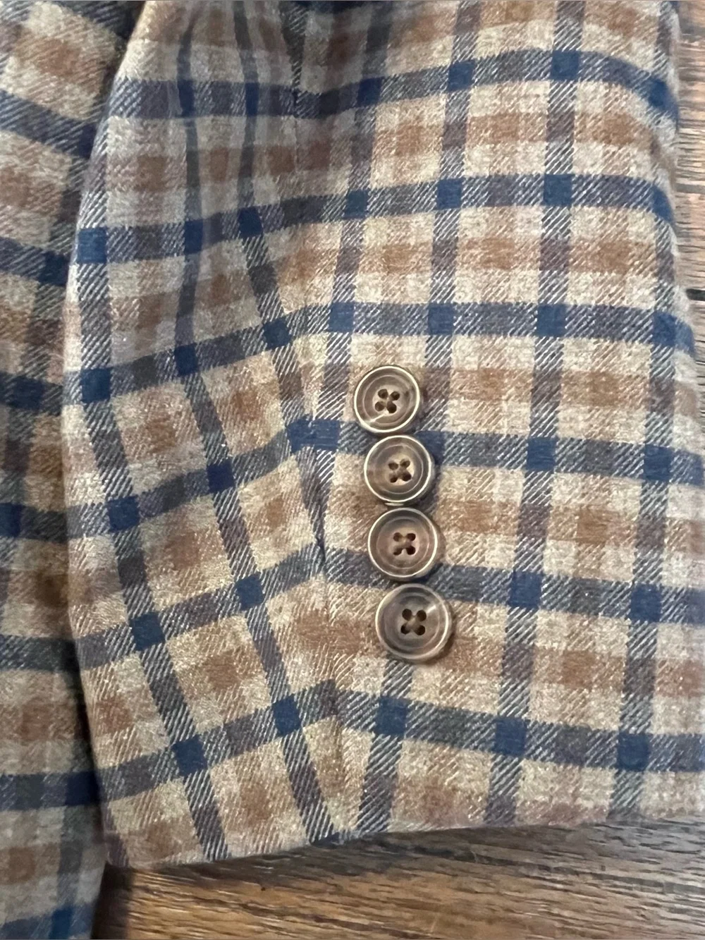 Samuelsohn Gibson Plaid Silk Sport Coat Blazer Mens 41 Reg Italy